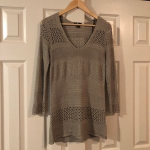 Boho knit long sleeve sweater top - xs